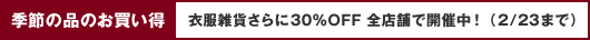 G߂̕î ߕG݂30OFF SX܂ŊJÒIi2/23܂Łj