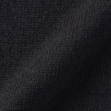 Cotton Linen V-neck Sweater: Black
