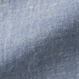 Cotton Straight Collar Shirt: Blue