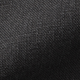 Washed Linen Plain Front Pant: Black