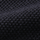 Cotton Mesh Shawl-collar Jacket: Navy