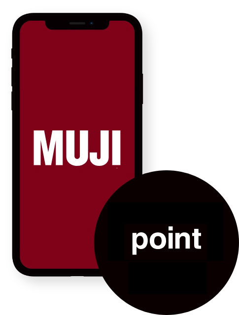 「MUJI アプリ」ポイント