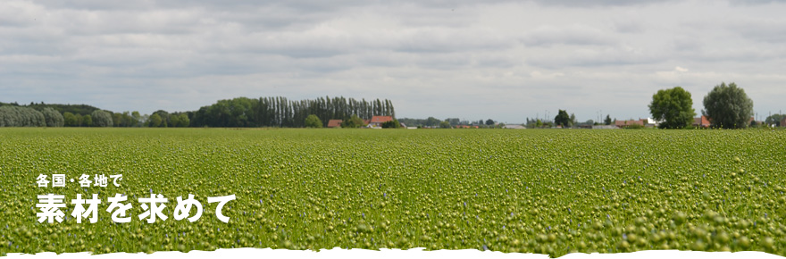 各国・各地で 素材を求めて
