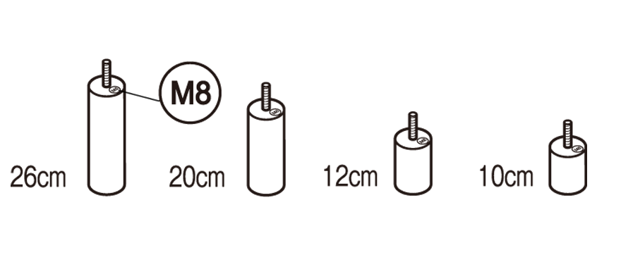 過去購入した脚付マットレスの脚を、現在販売中の脚付マットレス本体に